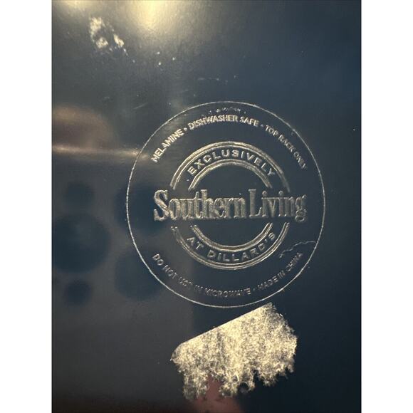 Set of 4 Southern Living Melamine Plates Navy Exclusively Dillards 9.25" - Picture 6 of 6